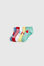 Load image into Gallery viewer, Mothercare Sea and Me Trainer Socks - 5 Pack