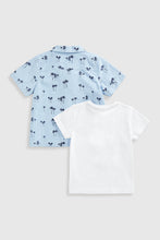 Load image into Gallery viewer, Mothercare Palm Tree Shirt And T-Shirt Set