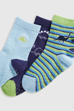 Load image into Gallery viewer, Mothercare Dinosaur Slip-Resist Socks - 3 Pack