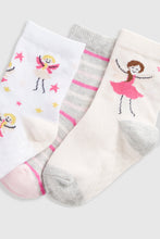 Load image into Gallery viewer, Mothercare Fairy Slip-Resist Socks - 3 Pack