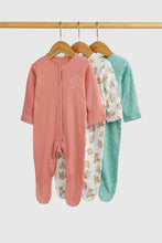 Load image into Gallery viewer, Mothercare Bunny Baby Sleepsuits - 3 Pack