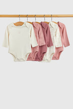 Load image into Gallery viewer, Mothercare My First Long Sleeved Bodysuits - 5 Pack