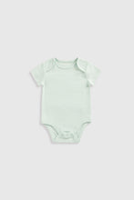 Load image into Gallery viewer, Mothercare Blue Floral Short-Sleeved Bodysuits - 5 Pack