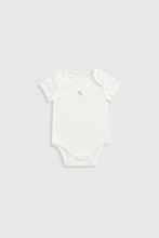 Load image into Gallery viewer, Mothercare Blue Floral Short-Sleeved Bodysuits - 5 Pack