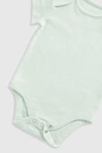 Load image into Gallery viewer, Mothercare Blue Floral Short-Sleeved Bodysuits - 5 Pack