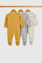 Load image into Gallery viewer, Mothercare Safari Baby Sleepsuits - 3 Pack