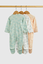 Load image into Gallery viewer, Mothercare Safari Baby Sleepsuits - 3 Pack