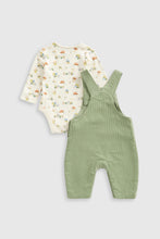 Load image into Gallery viewer, Mothercare Car Cord Dungarees and Bodysuit Set
