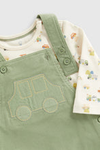 Load image into Gallery viewer, Mothercare Car Cord Dungarees and Bodysuit Set