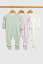 Load image into Gallery viewer, Mothercare Swan Baby Sleepsuits - 3 Pack