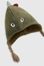 Load image into Gallery viewer, Mothercare Green Dinosaur Trapper Hat