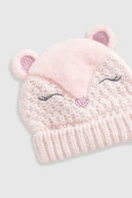 Load image into Gallery viewer, Mothercare Pink Deer Hat and Scarf Set