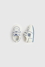Load image into Gallery viewer, Mothercare Blue and White First Walker Trainers