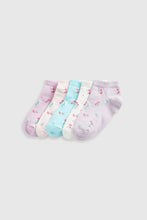 Load image into Gallery viewer, Mothercare Floral Trainer Socks - 5 Pack
