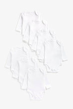 Load image into Gallery viewer, Mothercare My First Long Sleeve Bodysuits - 7 Pack