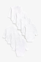 Load image into Gallery viewer, Mothercare My First Long Sleeve Bodysuits - 7 Pack