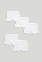 Load image into Gallery viewer, Mothercare White Trunk Briefs - 5 Pack