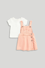 Load image into Gallery viewer, Mothercare Pinny Dress and T-Shirt Set