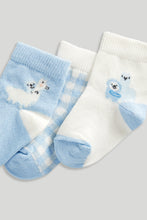Load image into Gallery viewer, Mothercare Blue Llama Baby Socks - 3 Pack