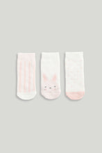 Load image into Gallery viewer, Mothercare Pink Bunny Baby Socks - 3 Pack