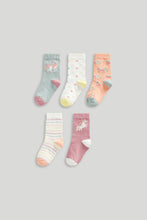 Load image into Gallery viewer, Mothercare Party Horse Socks - 5 Pack