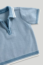 Load image into Gallery viewer, Mothercare Knitted Polo Top and Shorts Set