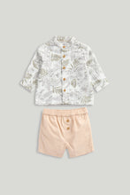 Load image into Gallery viewer, Mothercare Grandad Shirt and Shorts Set