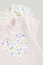 Load image into Gallery viewer, Mothercare Girl Heart Tile Shortie Pyjamas - 2 Pack