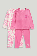 Load image into Gallery viewer, Mothercare Scribble Ribbed Pyjamas - 2 Pack