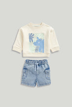 Load image into Gallery viewer, Mothercare Rhino Sweat Top and Shorts Set