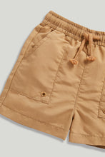 Load image into Gallery viewer, Mothercare Tan Crinkle Shorts