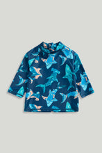 Load image into Gallery viewer, Mothercare Shark Sunsafe UPF50+ Rash Vest
