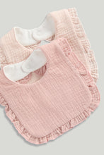 Load image into Gallery viewer, Mothercare Pink Clay Dribblers Pk3