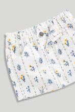Load image into Gallery viewer, Mothercare Floral Denim Skirt