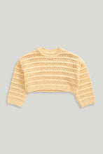 Load image into Gallery viewer, Mothercare Yellow Cropped Jumper