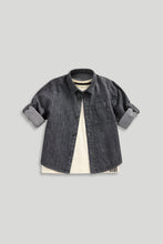 Load image into Gallery viewer, Mothercare Denim Shirt and T-Shirt Set