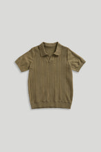Load image into Gallery viewer, Mothercare Khaki Knitted Polo Shirt