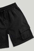 Load image into Gallery viewer, Mothercare Black Cargo Shorts