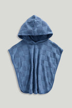 Load image into Gallery viewer, Mothercare Blue Checked Towelling Poncho
