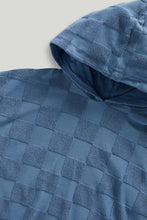 Load image into Gallery viewer, Mothercare Blue Checked Towelling Poncho