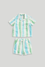 Load image into Gallery viewer, Mothercare Striped Shirt and Shorts Set