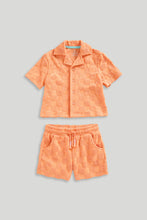 Load image into Gallery viewer, Mothercare Towelling Checkerboard Shirt and Shorts Set