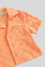 Load image into Gallery viewer, Mothercare Towelling Checkerboard Shirt and Shorts Set