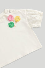 Load image into Gallery viewer, Mothercare Ice Cream Broderie T-Shirt