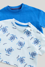 Load image into Gallery viewer, Mothercare 3 Pack Blue Turtle T-Shirts
