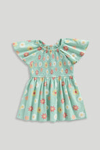 Load image into Gallery viewer, Mothercare Green Floral Dress