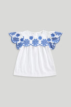 Load image into Gallery viewer, Mothercare White Broderie Blouse