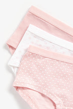 Load image into Gallery viewer, Mothercare Pink and White Hipster Briefs - 5