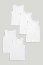 Load image into Gallery viewer, Mothercare White Sleeveless Vests - 5 Pack