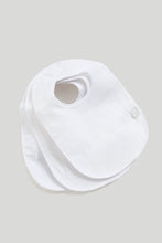 Load image into Gallery viewer, Mothercare Nb Textured White Bibs Pk3